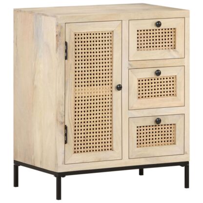 Sideboard 60x35x70 cm Mango Massivholz und Rohrgeflecht - Image 10