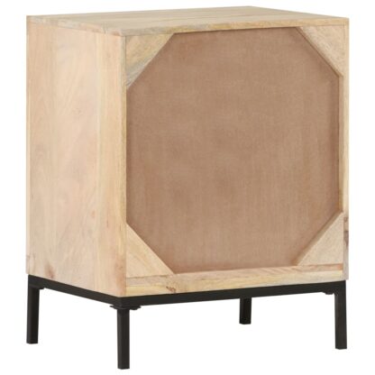 Nachttisch 40x30x50 cm Mango Massivholz und Rohrgeflecht - Image 4