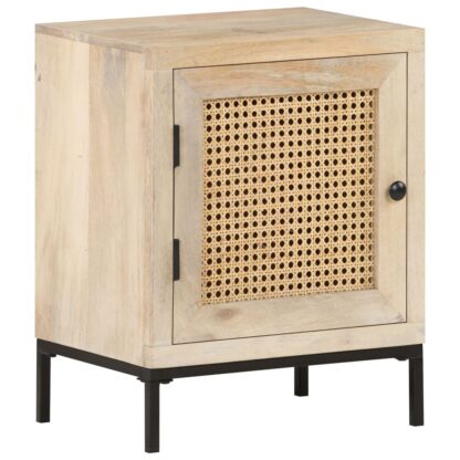 Nachttisch 40x30x50 cm Mango Massivholz und Rohrgeflecht - Image 10