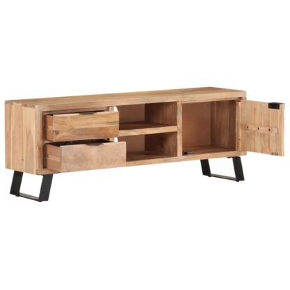 TV-Schrank 120x30x42 cm Akazie Massivholz mit Naturkanten - Image 2