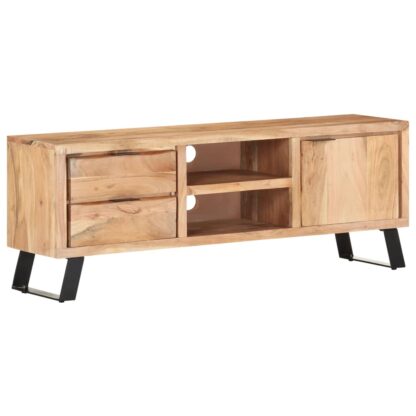TV-Schrank 120x30x42 cm Akazie Massivholz mit Naturkanten - Image 11