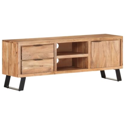 TV-Schrank 120x30x42 cm Akazie Massivholz mit Naturkanten - Image 10