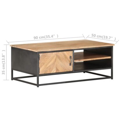 Couchtisch 90x50x35 cm Massivholz Akazie - Image 7