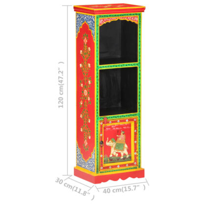 Highboard Handbemalt 40x30x120 cm Mango Massivholz - Image 7