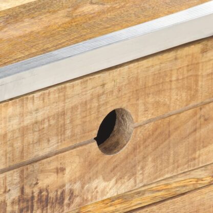 Couchtisch 89x59x33 cm Massives Raues Mangoholz - Image 5