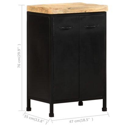 Sideboard 47x35x76 cm Raues Mangoholz - Image 9