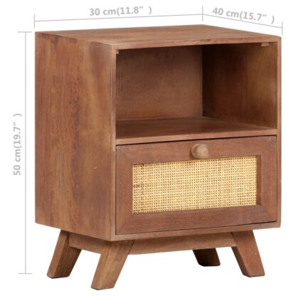 Nachttisch 40x30x50 cm Mango Massivholz - Image 7
