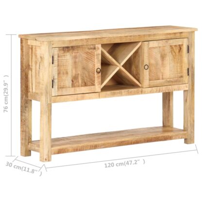 Sideboard 120x30x76 cm Raues Mangoholz - Image 6