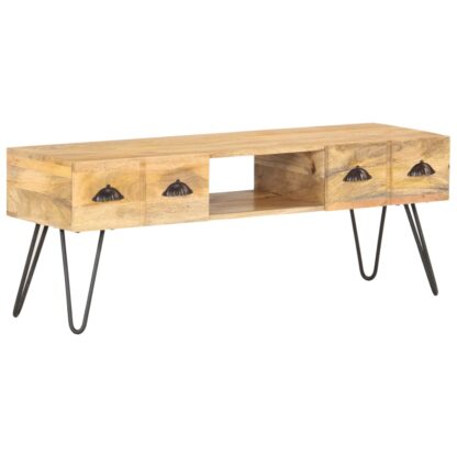 TV-Schrank 120x35x45 cm Mango Massivholz - Image 6
