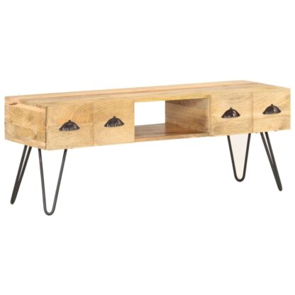 TV-Schrank 120x35x45 cm Mango Massivholz - Image 7