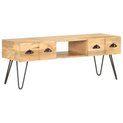 TV-Schrank 120x35x45 cm Mango Massivholz - Image 9