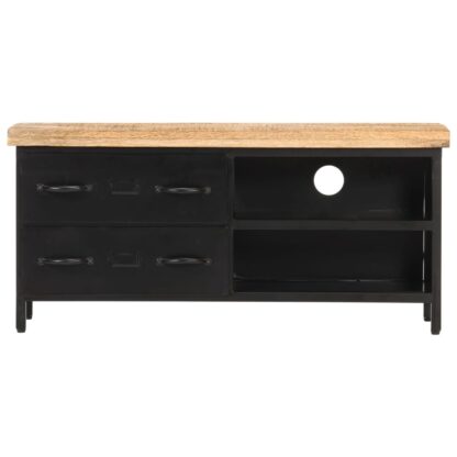 TV-Schrank 90x30x41 cm Raues Mangoholz - Image 3