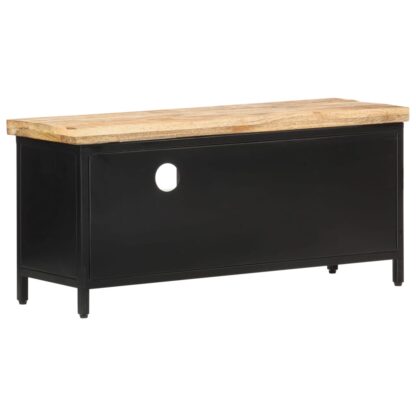TV-Schrank 90x30x41 cm Raues Mangoholz - Image 4