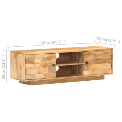TV-Schrank 116x30x35 cm Mango Massivholz - Image 8