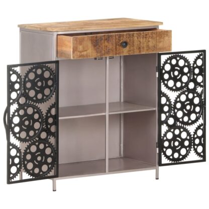 Sideboard 60x35x75 cm Raues Mangoholz & Eisen - Image 4