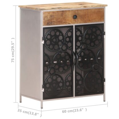 Sideboard 60x35x75 cm Raues Mangoholz & Eisen - Image 7