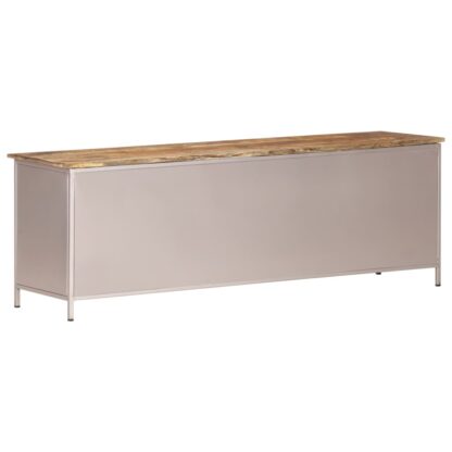 TV-Schrank 120x30x40 cm Raues Mangoholz - Image 4