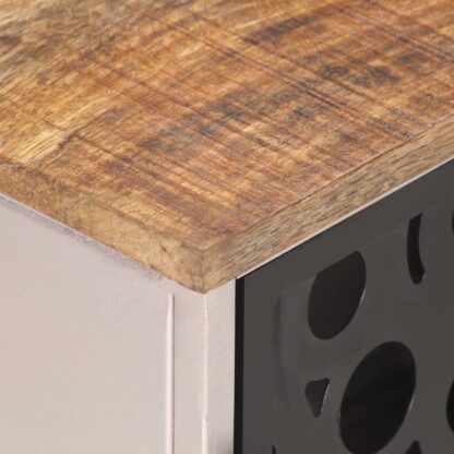 TV-Schrank 120x30x40 cm Raues Mangoholz - Image 5
