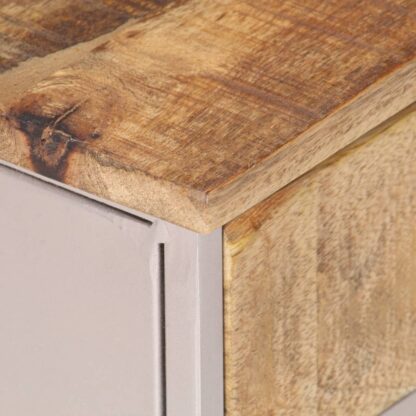 Nachttisch 40x30x50 cm Raues Mangoholz - Image 5