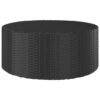 Teetisch Schwarz 68x68x30 cm Poly Rattan