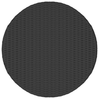 Teetisch Schwarz 68x68x30 cm Poly Rattan - Image 2