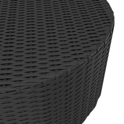 Teetisch Schwarz 68x68x30 cm Poly Rattan - Image 3