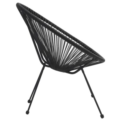 Moon-Gartenstühle 2 Stk. Rattan Schwarz - Image 5