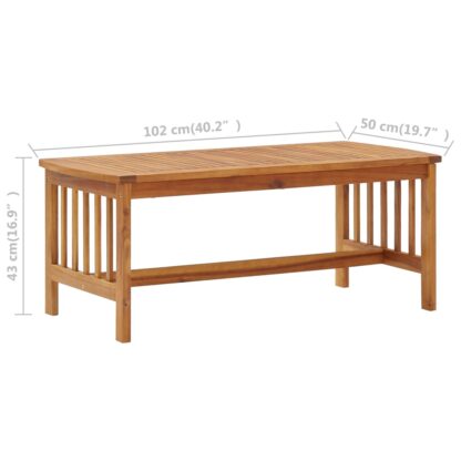 Couchtisch 102x50x43 cm Massivholz Akazie - Image 6