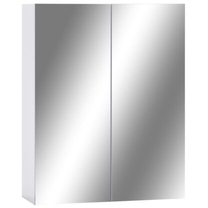 Bad-Spiegelschrank Weiß 60x15x75 cm MDF - Image 2