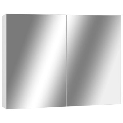 Bad-Spiegelschrank Weiß 80x15x60 cm MDF - Image 2
