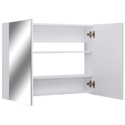Bad-Spiegelschrank Weiß 80x15x60 cm MDF - Image 3