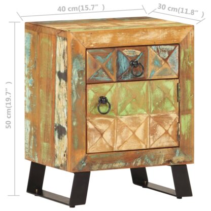 Nachttisch 40x30x50 cm Recyceltes Massivholz - Image 8