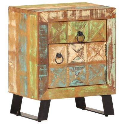 Nachttisch 40x30x50 cm Recyceltes Massivholz - Image 9