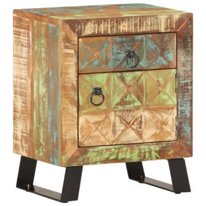 Nachttisch 40x30x50 cm Recyceltes Massivholz - Image 10