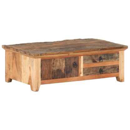 Couchtisch 90x50x31 cm Recyceltes Massivholz - Image 11