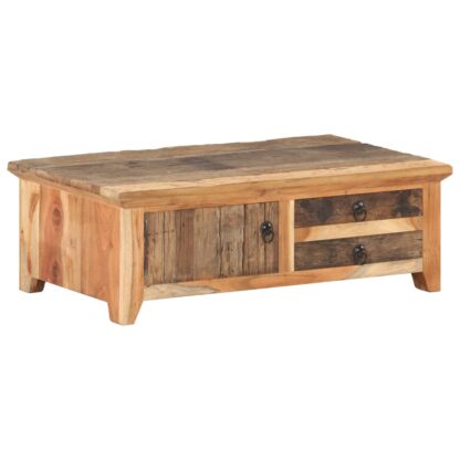 Couchtisch 90x50x31 cm Recyceltes Massivholz - Image 8