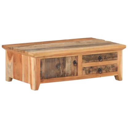 Couchtisch 90x50x31 cm Recyceltes Massivholz - Image 9