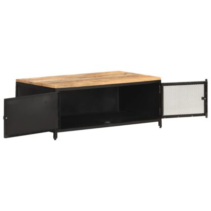 Couchtisch 90x50x37 cm Raues Mango-Massivholz - Image 3