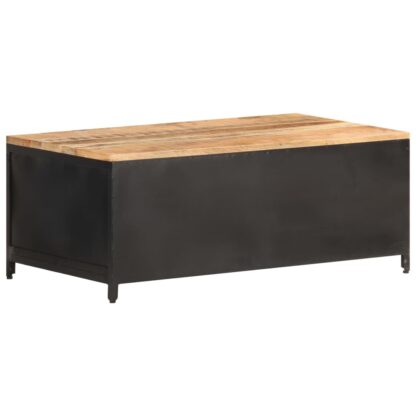 Couchtisch 90x50x37 cm Raues Mango-Massivholz - Image 4