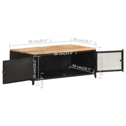 Couchtisch 90x50x37 cm Raues Mango-Massivholz - Image 7
