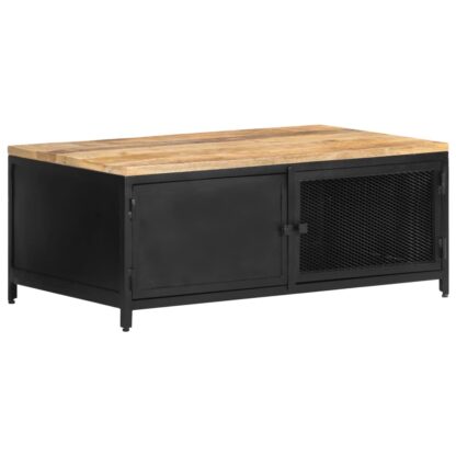 Couchtisch 90x50x37 cm Raues Mango-Massivholz - Image 9