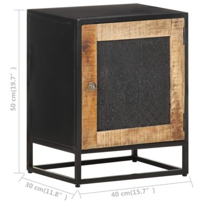 Nachttisch 40x30x50 cm Raues Mangoholz - Image 6