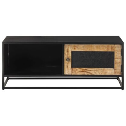 Couchtisch 90x50x35 cm Raues Mangoholz - Image 2