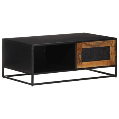 Couchtisch 90x50x35 cm Raues Mangoholz - Image 7
