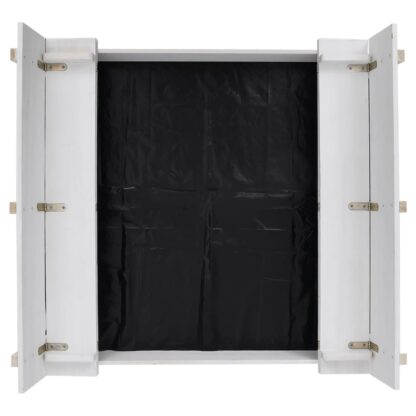 Sandkasten Tannenholz Weiß 95x90x15 cm - Image 5