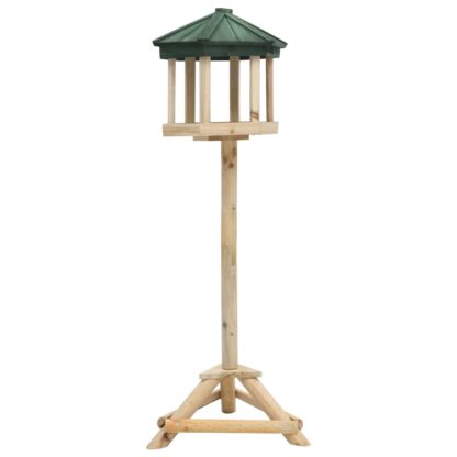 Vogelfutterhaus mit Ständer Tanne Massivholz 33x106 cm