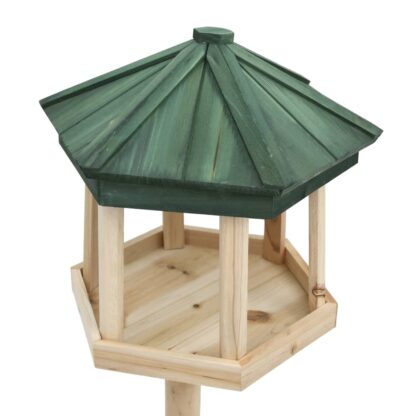 Vogelfutterhaus mit Ständer Tanne Massivholz 33x106 cm - Image 2