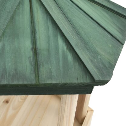 Vogelfutterhaus mit Ständer Tanne Massivholz 33x106 cm - Image 4