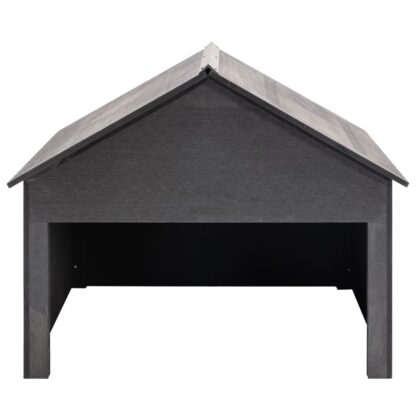 Rasenmäher Garage Grau 80x80x70 cm WPC - Image 2