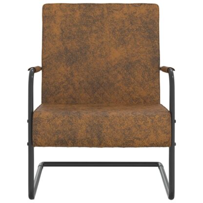 Freischwinger Braun Stoff - Image 2